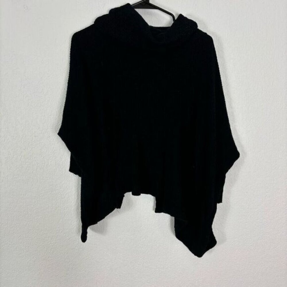 Free People Beach Black Turtleneck Ribbed Pullover Sweater